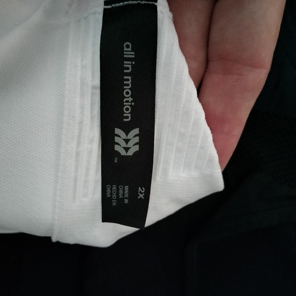 All in Motion Light Support Y Racer back Sports Bras, Black + White, 2X - Picture 10 of 10